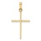 14K Yellow Gold Cross Pendant Charm Religious Jewelry 30 X 14mm